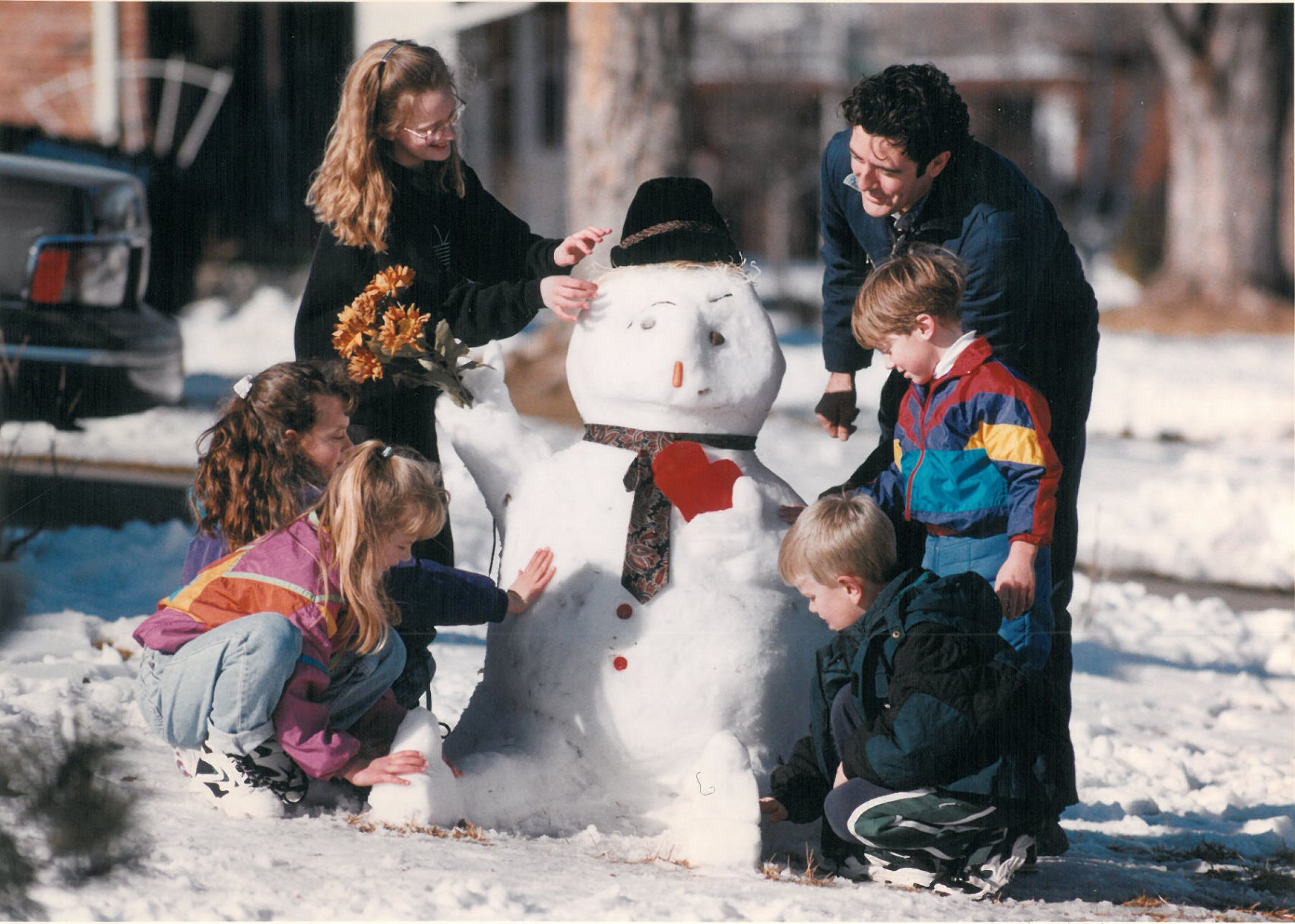 Valentine snowman